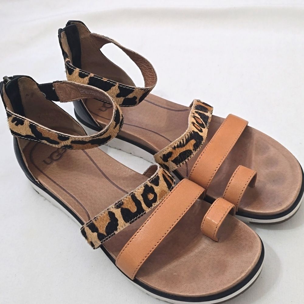 UGG MINA LEOPARD Sandals Size 7
